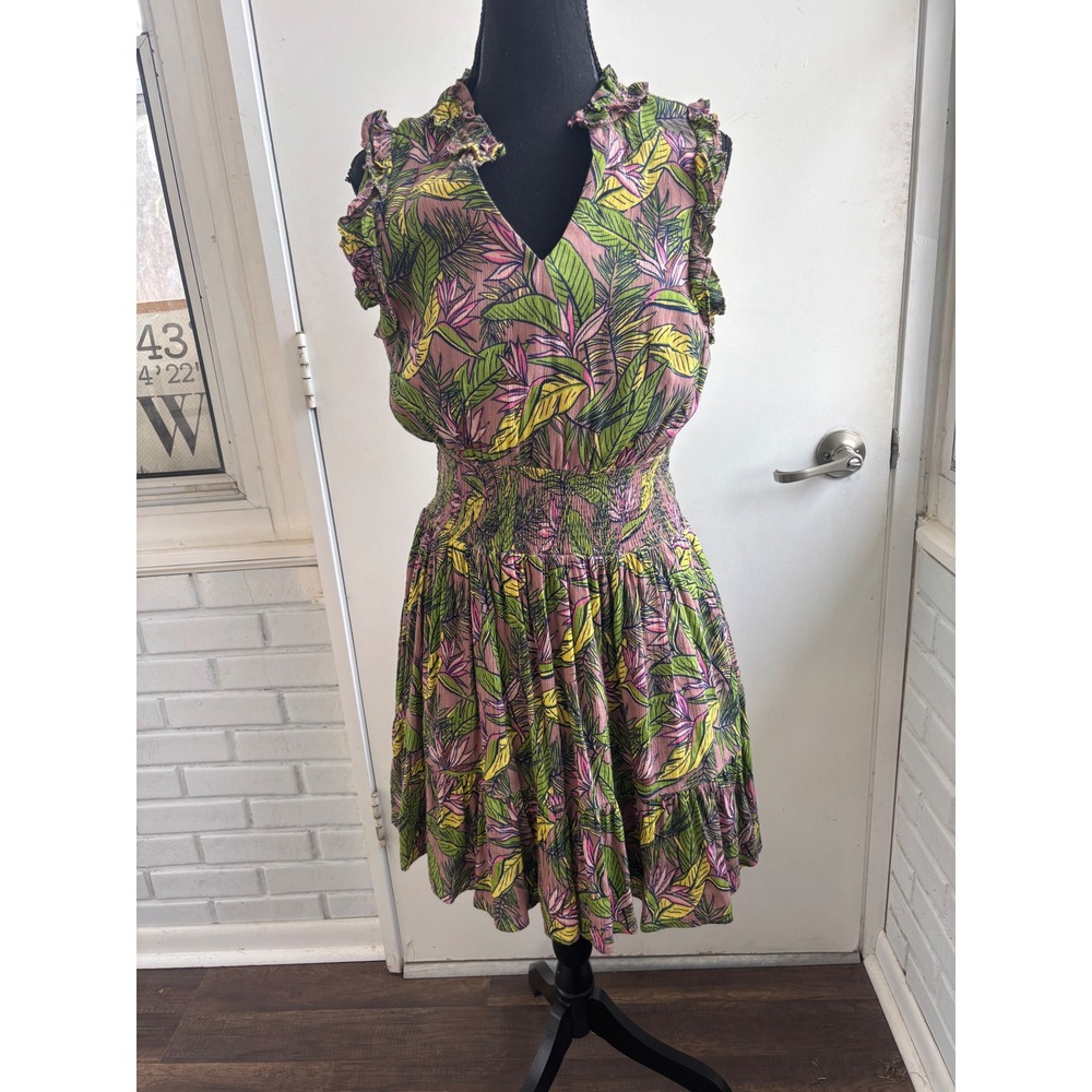 Tori Richard 2 Cool 4 School Gabby Smock Dress Medium resortwear coastal beach